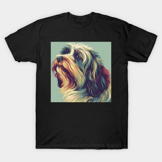 Tibetan Terrier in 80's T-Shirt by NatashaCuteShop